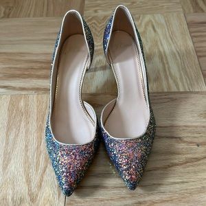 JCrew Sparkle Glitter Pumps